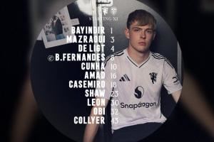 曼联vs利兹联首发：库尼亚、莱昂首秀，B费、奥比、阿玛德先发