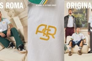 罗马官方公布新赛季第三球衣，白色球衣配绿色条纹小清新设计